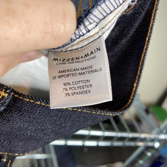 Mizzen and Main Men’s Dark Straight Leg Jeans Size 34 Mid Rise Stretch NWT - Picture 3 of 7